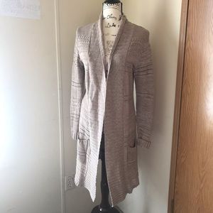 Maurices Long open Cardigan Light tan/beige